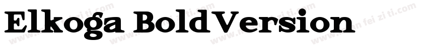 Elkoga BoldVersion字体转换